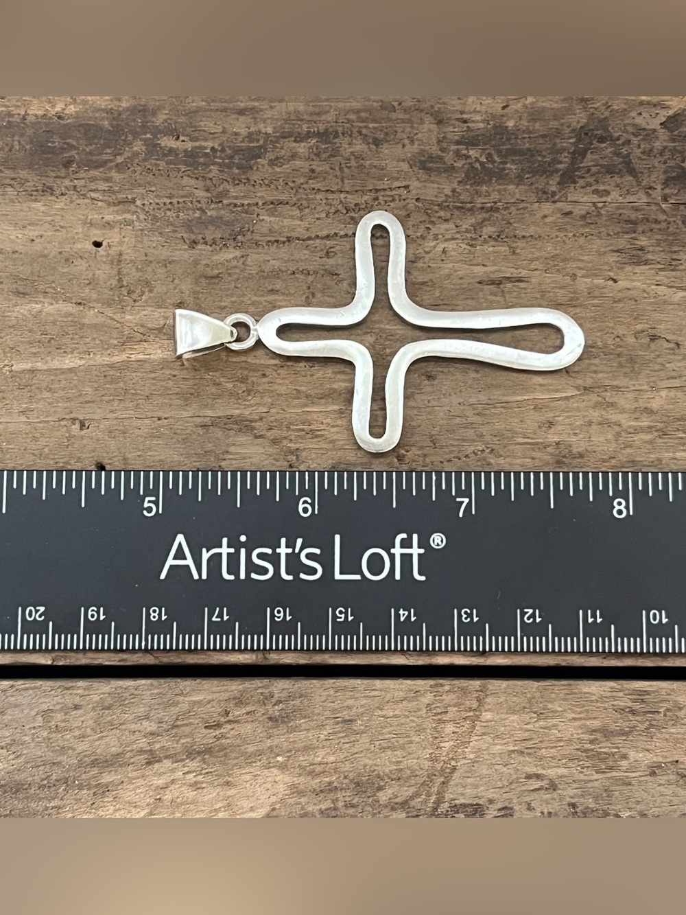 Vintage Large Taxco Mexico 925 Sterling Silver Openwork Cross Pendant - Picture 10 of 12
